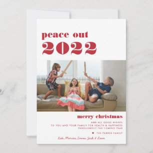 Cartão De Festividades Peace Out 2022   Feliz Natal Foto