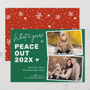 Cartão De Festividades Peace Out Goodbye 2023 Feliz ano novo 2 Foto