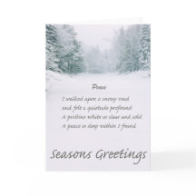 Peace Poem Winter Road