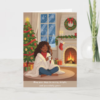Cartão De Festividades Peaceful Holidays Christmas Card