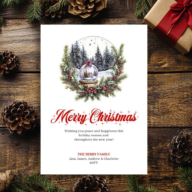 Cartão De Festividades Peaceful Winter Scene Artistic Greeting Card (Peaceful Winter Scene Artistic Greeting Card)