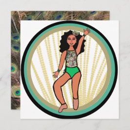 Cartão De Festividades Peacock Dancer B