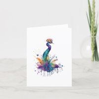 Peacock Um Retrato de Pássaro em Aquarelas e Canet