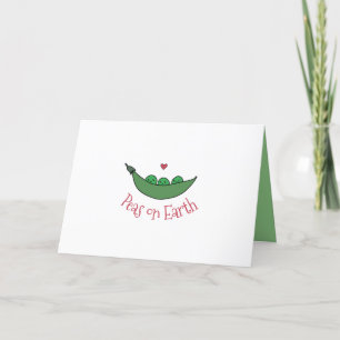 Cartão De Festividades "Peas on Earth" Photo Christmas Card