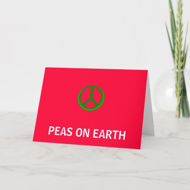 Cartão De Festividades PEAS (peace) ON EARTH (2) - cards (Frente)