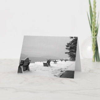 Cartão De Festividades Pebbles Beach Winter Cena 3