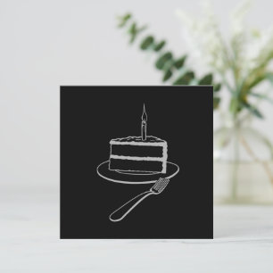 Cartão De Festividades Peça Exquisita de Design de Bolo, Aniversário ou E