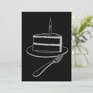Cartão De Festividades Peça Exquisita de Design de Bolo, Aniversário ou E