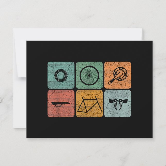 Cartão De Festividades Peças De Bicicleta De Bicicleta De Bicicleta De Bi (Frente)