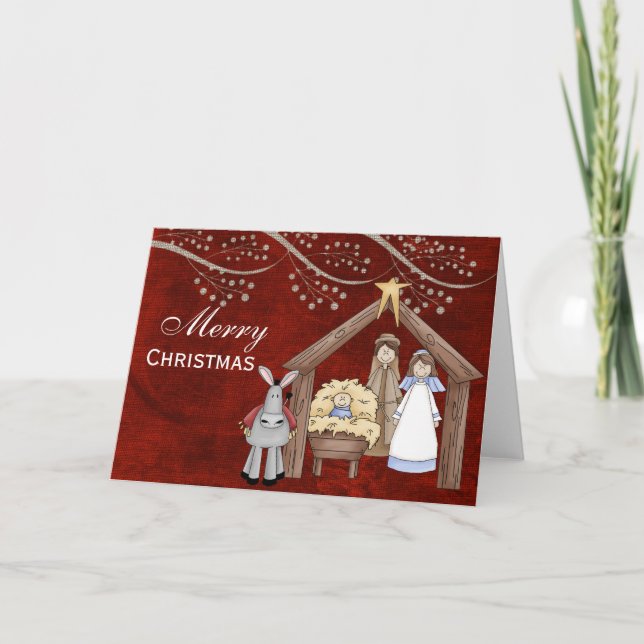 Cartão De Festividades Peças de Natal (Frente)