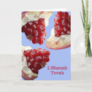Cartão De Festividades Peças de Romã Rosh Hashanah L'Shanah Tovah