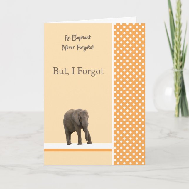 Cartão De Festividades Peço desculpas por esquecer algo importante. (Frente)