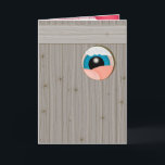 Cartão De Festividades Peeping Santa Watching You Funny Christmas<br><div class="desc">Yes, Santa really is watching you! This cute little guy is peeping through a hole in a fence, just checking on who's being naughty or nice. Open the card to see the Jolly Old Elf, himself. A fun and cute Christmas card for kids or adults. Add some text to the...</div>