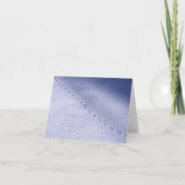 Cartão De Festividades Pegadas de Rato na Neve Fresca