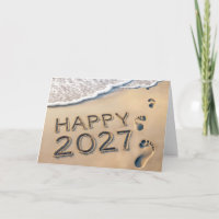 Pegadas na Praia do Ano Novo 2027