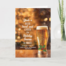 Cartão De Festividades Pegue um brinde de cerveja e anime a empresa