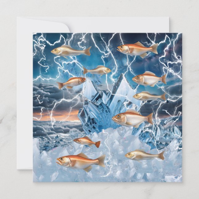 Cartão De Festividades Peixe-Relâmpago (Frente)