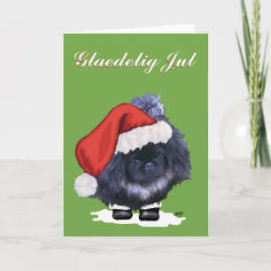 Cartão De Festividades Pekingese Puppy Natal