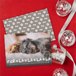 Cartão De Festividades Peles La La La La Paws Cão ao Lover Foto Engraçado