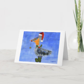 Cartão De Festividades Pelicano do Natal