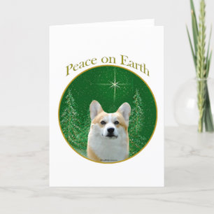 Cartão De Festividades Pembroke Welsh Corgi Peace