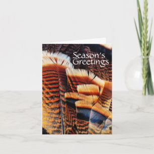 Cartão De Festividades Penas de granizo Sazonais Turcas Feriado Genérico