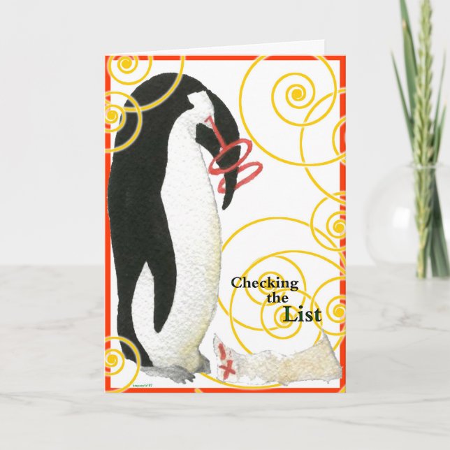 Cartão De Festividades PengiHoliday Fred humourous card (Frente)