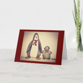 Cartão De Festividades Penguin Card