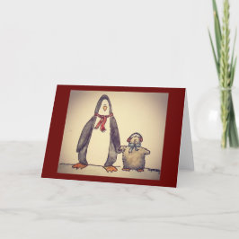 Cartão De Festividades Penguin Card