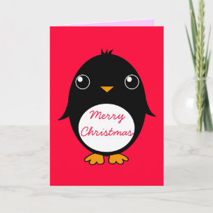 Cartão De Festividades penguin greeting card : Merry Chrismas