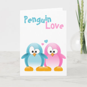 Cartão De Festividades Penguin Love