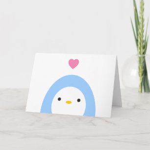 Cartão De Festividades Penguin Love Greeting Card