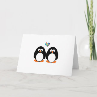 Cartão De Festividades Penguin Valentine's Day Card