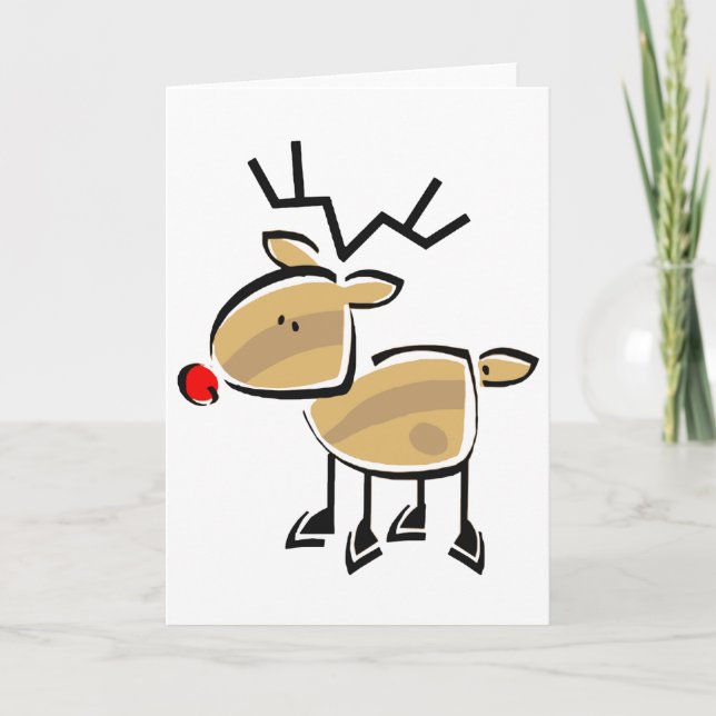 Cartão De Festividades Penk-Figure Christmas Reindeer (Frente)