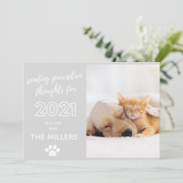 Cartão De Festividades pensamentos positivos de ano novo feliz 2021 diver