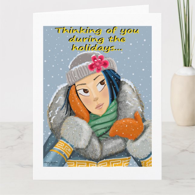 Cartão de Festividades Pensando em Você (Frente)