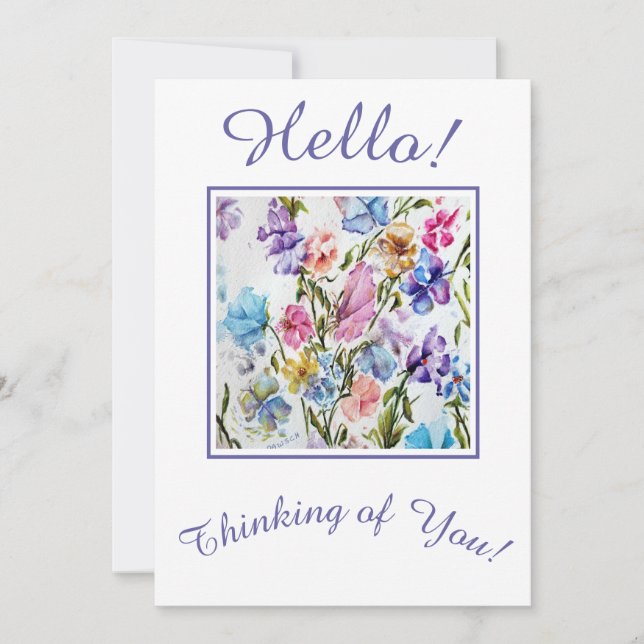 Cartão De Festividades Pensando em você (Frente)