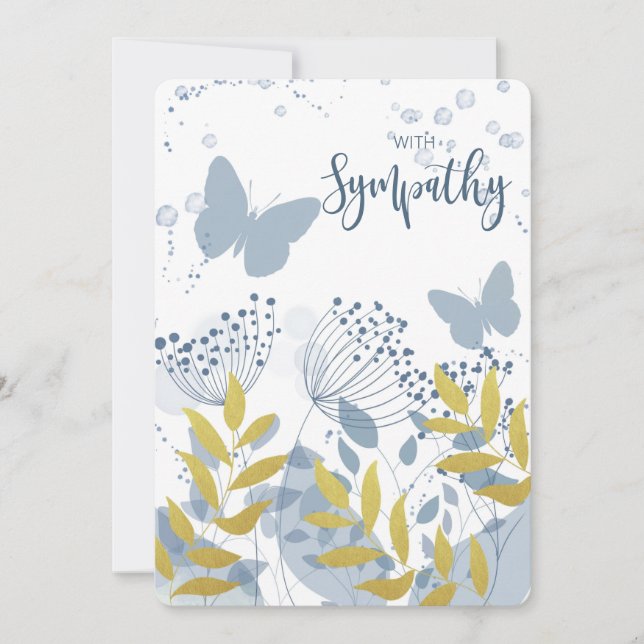 Cartão De Festividades pensando em você condolências enlutadas amadas (Frente)