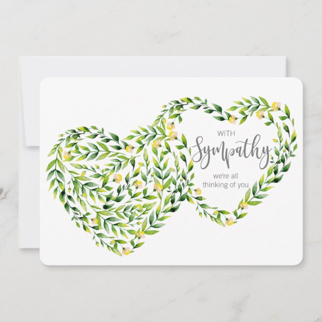 Cartão De Festividades pensando em você condolências enlutadas amadas pel (Frente)