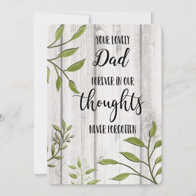 Cartão De Festividades pensando em você condolências enlutadas amadas pel (Frente)