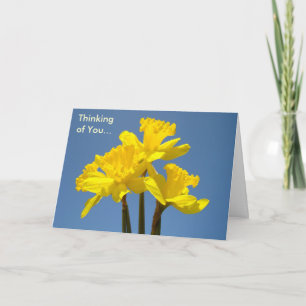 Cartão De Festividades Pensando em você nesta Páscoa! Cards Daffodil Flow
