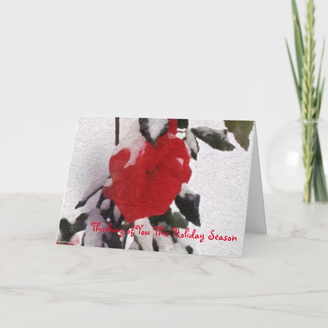 Cartão De Festividades Pensando em Você Nesta Temporada de Feriados (Frente)