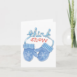 Cartão De Festividades Pense em Snow Mittens