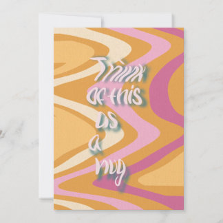 Cartão De Festividades Pense nisso como um abraço