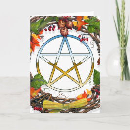 Cartão De Festividades Pentágono e coroa personalizáveis