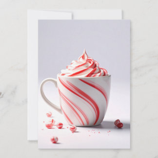 Cartão De Festividades Peppermint Swirl Mug-Blank Card
