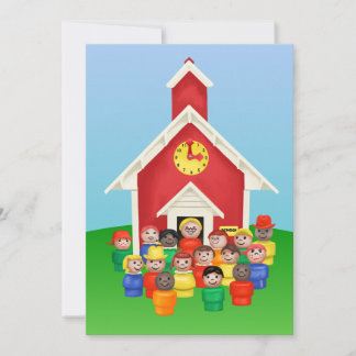 Cartão De Festividades Pequena escola de Pessoas