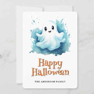 Cartão De Festividades Pequeno Ghost Happy Halloween