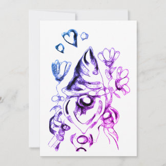 Cartão De Festividades Pequeno gnomo romântico