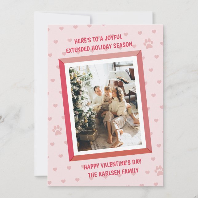 Cartão De Festividades Pequeno padrão de corações (Frente)